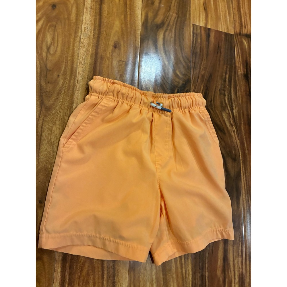 Tommy Bahama Boys Orange Swim Trunks Board Shorts Size S 5/6 Elastic Waist